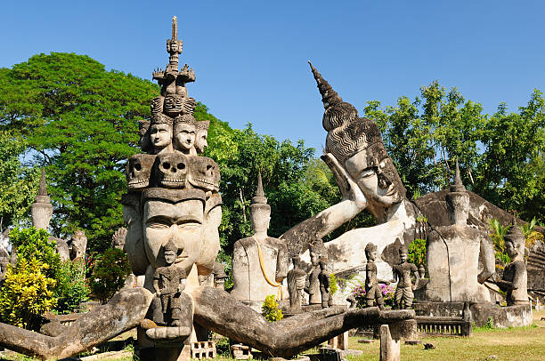 Laos, Vienciana de Xieng Khuan - foto de acervo