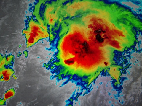 Potential tropical cyclone One tries to organize near the Yucatan peninsula, potentially the first named storm of 2022. Colorful satellite depiction of a developing tropical cyclone. The main convection with bright simulated colors is well removed from the incipient low level circulation due to strong shear across the system. Despite this shear, a tropical depression or storm may develop over the southeast Gulf of Mexico on June 3-4 2022. The high resolution satellite imagery provides essential information to monitor the storm.