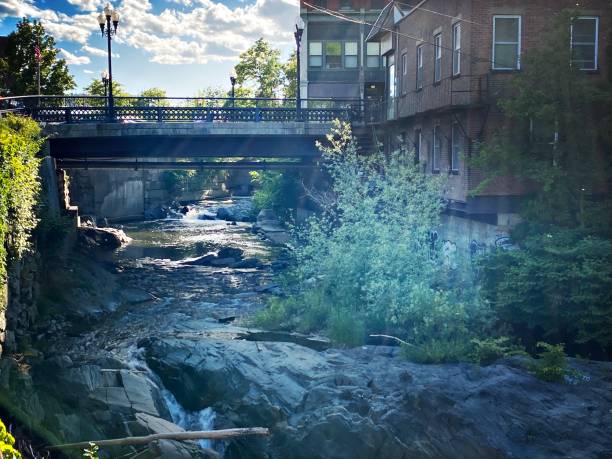 istock Bridge and Waterfall in Brattleboro,Vermont 1400707689