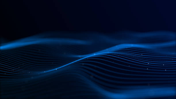 abstract wave hintergrund mit - blauer hintergrund stock-fotos und bilder