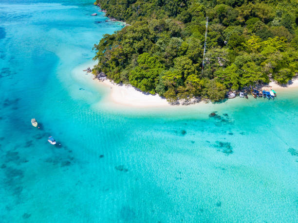 aerial view of Surin island Phang-nag aerial view of Surin island Phang-nag,Surin island phang nga province stock pictures, royalty-free photos & images