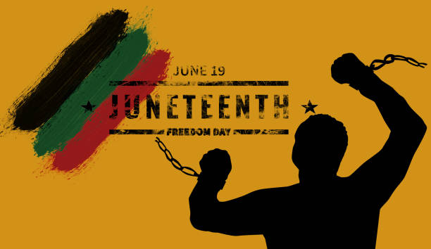 illustrazioni stock, clip art, cartoni animati e icone di tendenza di juneteenth freedom day. patrimonio africano . 19 giugno. celebra la libertà dei neri. bandiera - slavery civil rights history african ethnicity