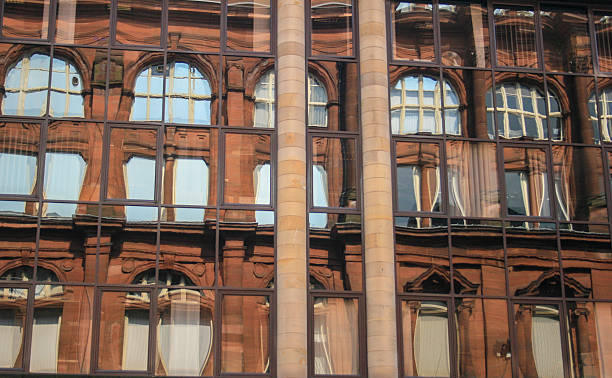 istock reflection on the windows of building 140072590