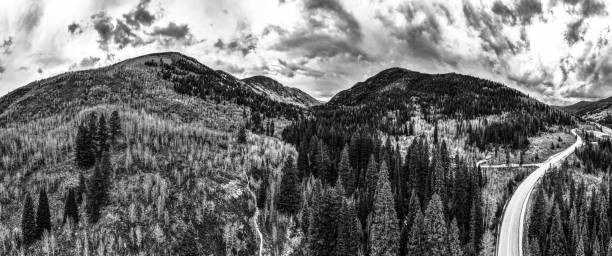 istock Panorama of thunder head in a mountain pass 1400731379