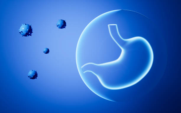 istock Viruses and stomach diseases, 3d rendering. 1400731689