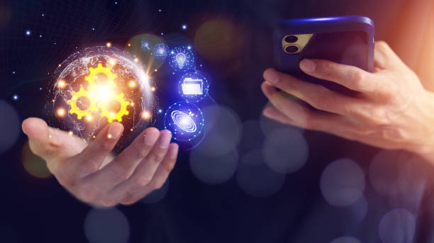 istock Technology in daily life concept Trading service database connection management on the Internet network around the world , online business , online products, marketing mechanisms marketing mechanism. 1400732248