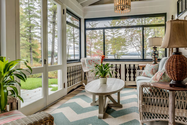 istock Beautiful sitting area in a sun room type setting 1400732764