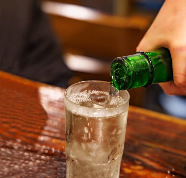 istock Delicious Japanese sake poured into a glass 1400737202