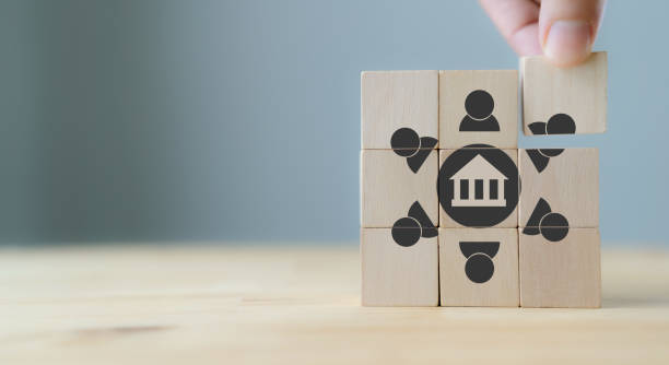 Company culture concept. Culture team corporate community business. Internal corporate ideology, professional business ethics. Placing the wooden cubes with company culture icons on smart background. concepto de cultura de empresa. equipo de cultura de la comunidad corporativa de negocios. ideología corporativa interna, ética empresarial profesional. colocando los cubos de madera con iconos de la cultura de la empresa sobre un fondo inteligente.