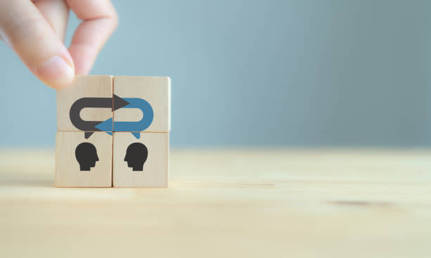 istock Suggestion and feedback sharing for improvement. Listen to team feedback to improve work efficiency. Team communication skill, engagement, idea sharing, open mind, customer feedback and consulting. 1400744698