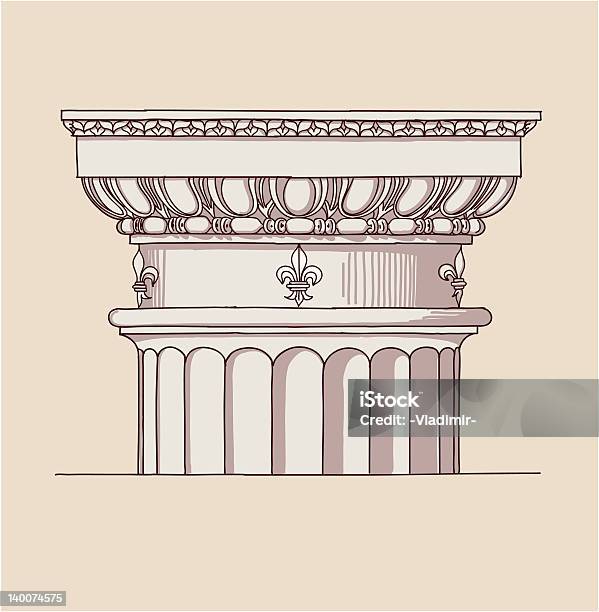 Chapiterдорический Архитектурные Заказа — стоковая векторная графика и другие изображения на тему Антаблемент - Антаблемент, Архитектура, Барельеф