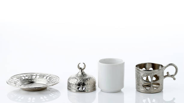 istock Four Piece Turkish Coffee Cup, Isolated on White. 1400746866