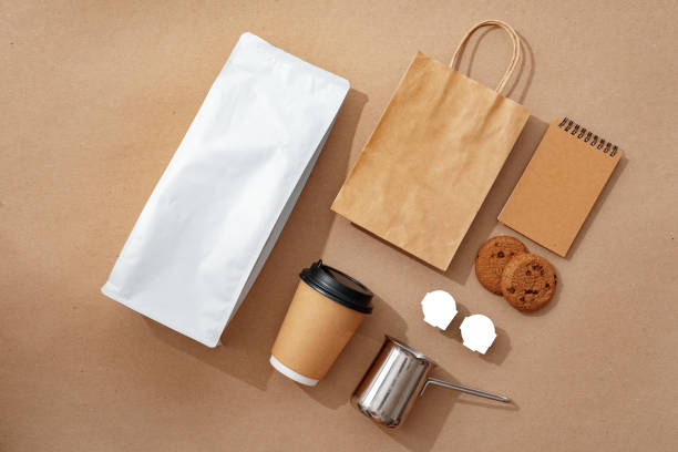 istock Coffee identity branding mockup set top view flat lay 1400753770