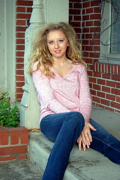 istock Female Teen relaxing on Step 140076174