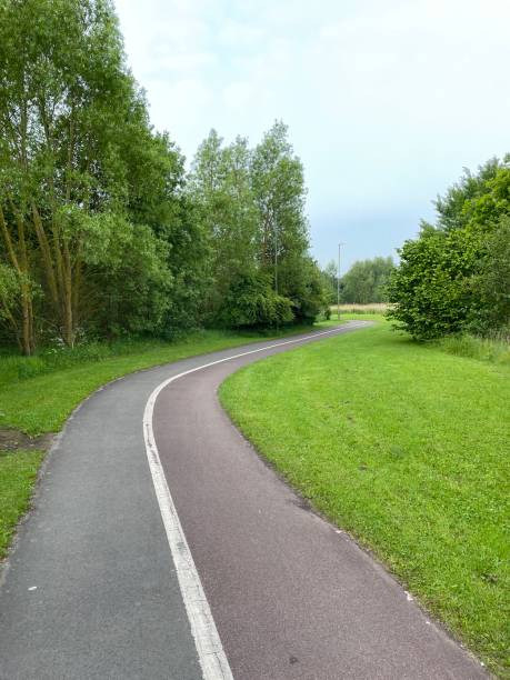 Beautiful walking track in green park