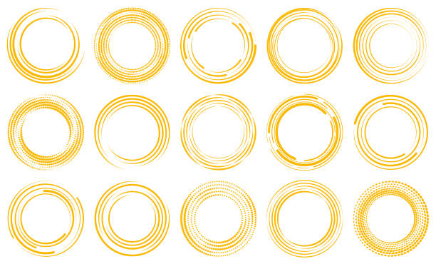 illustrations, cliparts, dessins animés et icônes de circle design elements - zoom ring illustrations