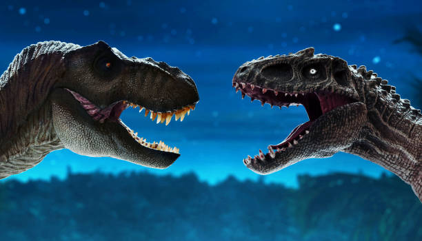 istock Dinosaurs 3d rendering, Tyrannosaurus Rex in the jungle 1400771291