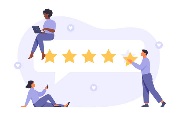 ilustraciones, imágenes clip art, dibujos animados e iconos de stock de comentarios concepto. - dar feedback