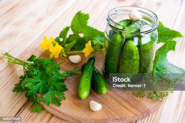 Pickled Cucumbers Stock Photo - Download Image Now - Pickle, Cucumber, Preserves