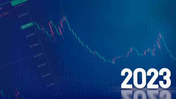 istock The 2023 white text on business background 3d rendering 1400780646
