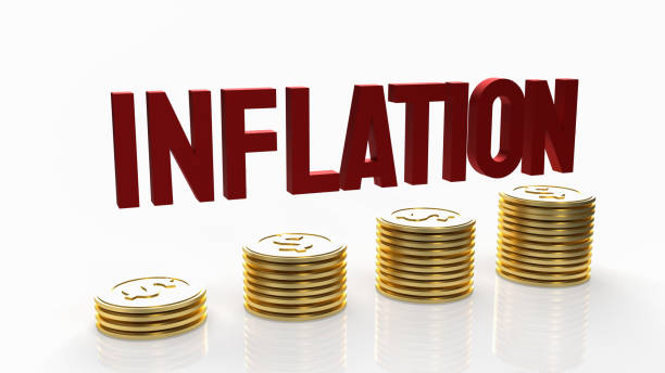 istock The red inflation and gold coins on white background 3d rendering 1400780995