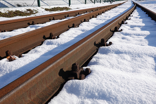Rails in the snow