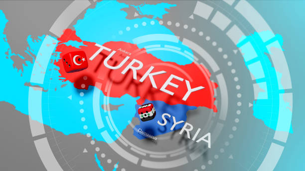 Relations between Turkey–Syria. Turkey’s Policy in Syria. stock photo