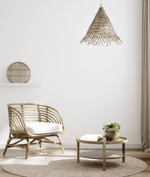 istock Home interior background, cozy room in farmhouse style 1400784503