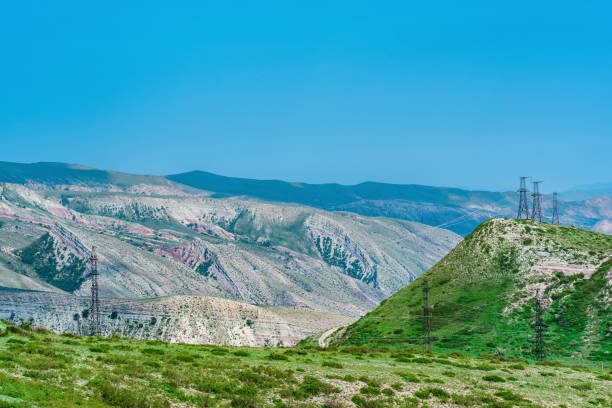 istock landscape with several power lines in a mountainous area 1400794015