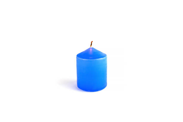 istock Extinguished candle with blue color 1400818815