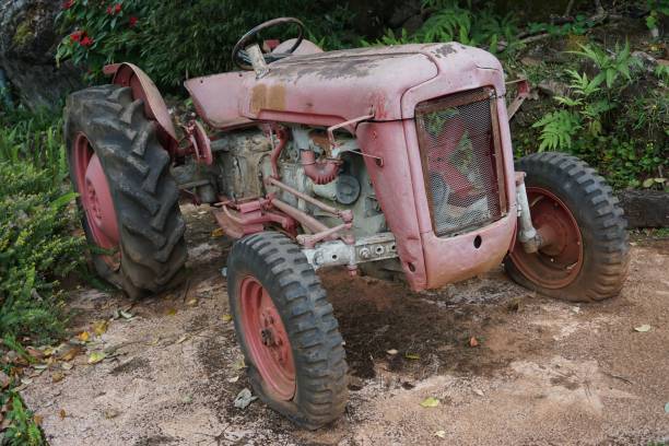 istock broken red truck and wild 1400820232