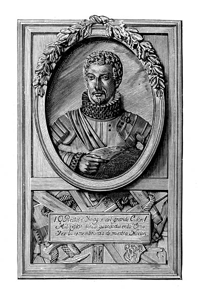 istock Antique illustration: Tombstone of Christopher Columbus, Havana 1400827632