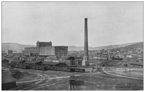 istock Antique photo: Wheat storage in Novorossiysk, Russia, Black Sea 1400827735
