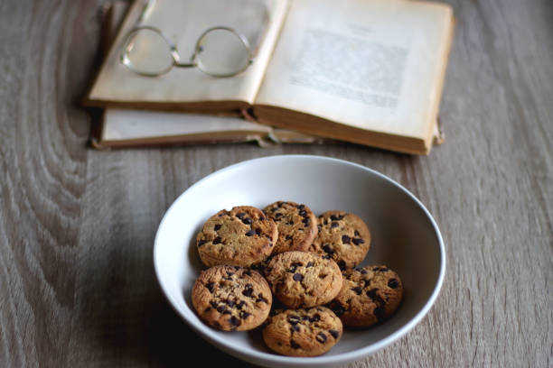 istock Fruit, Cookies, Books and Glasses 1400828942
