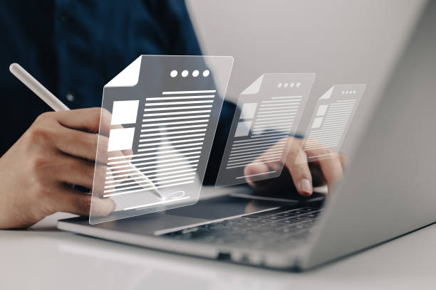 istock Idea of signing business contract on digital documents online contracting businessman electronic signature, digital document management. 1400831237