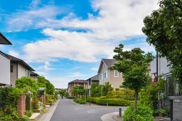 istock Japan's residential area. 1400833176