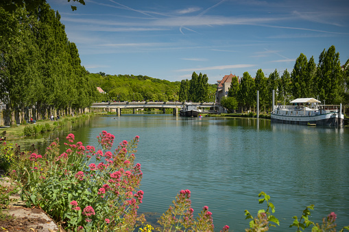 Landscape photography of the ctown of Melun in Seine et Marne in France