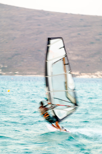Windsurfing on Aegean Sea.