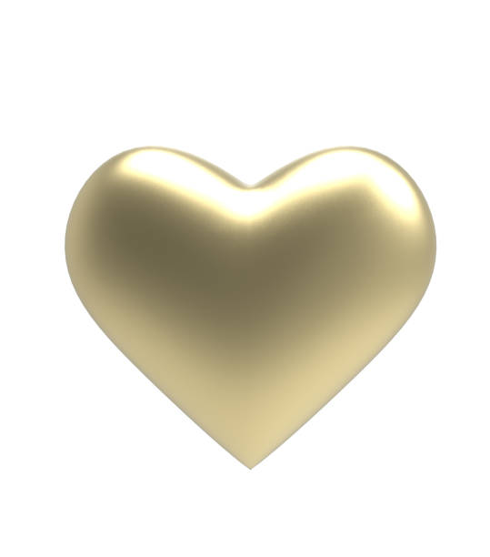 istock Metal Heart icon isolated on white background. 3D illustration. 1400839402