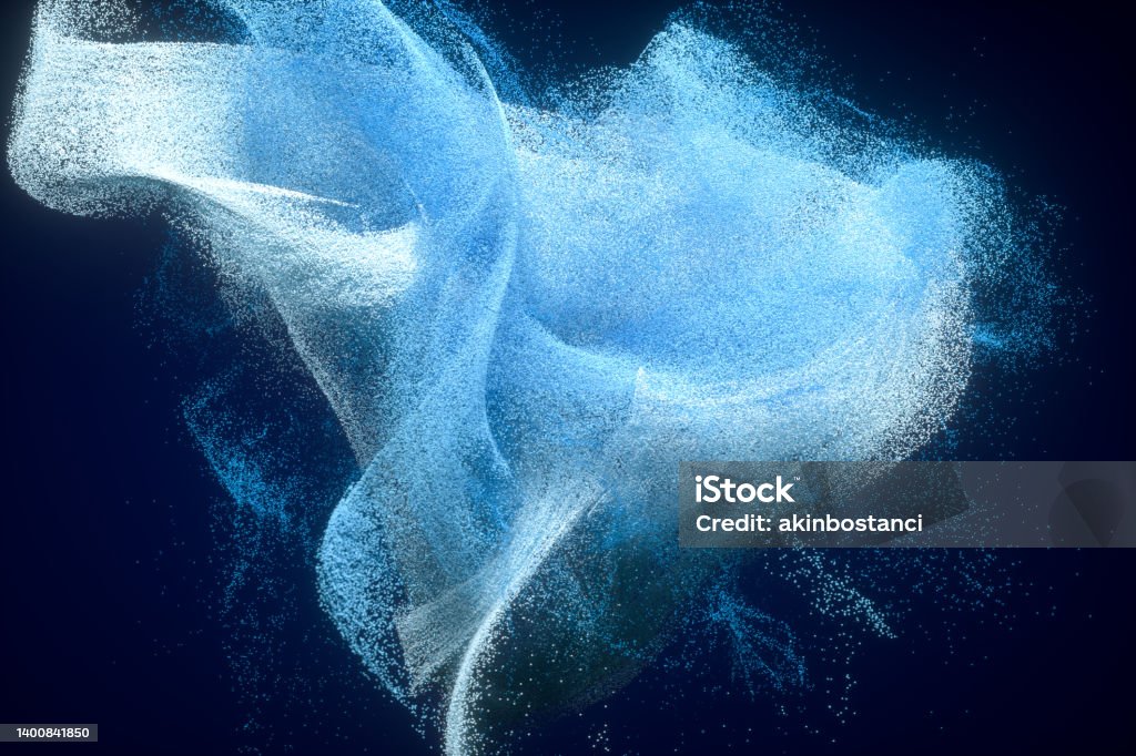 Abstract particle background Abstract particle background, 3d render. Particle Stock Photo