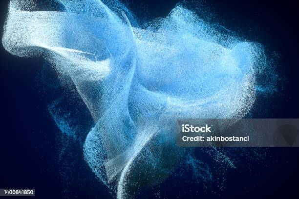 Abstract Particle Background Stock Photo - Download Image Now - Particle, Abstract, White Color