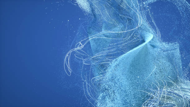 istock Abstract wavy wires and particles background 1400845742