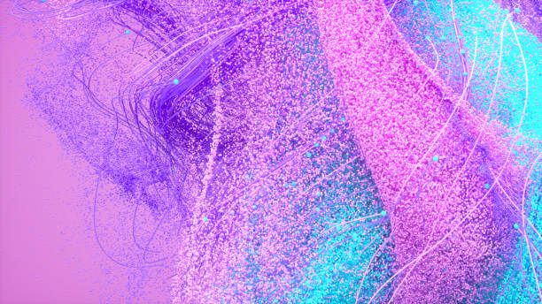 istock Abstract wavy wires and particles background 1400846127