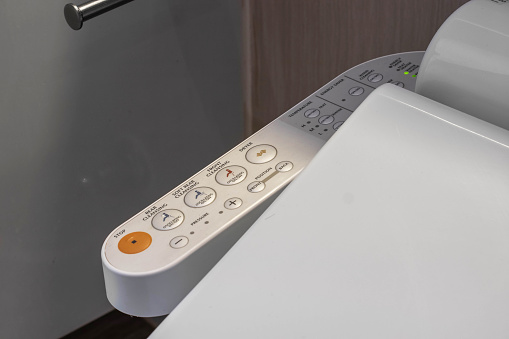 electronic control panel of toilet sanitary ware with automatic flush system, japan toilet bowl.
