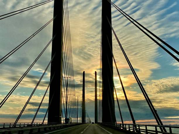 istock Oresund Bridge at sunset 1400847582
