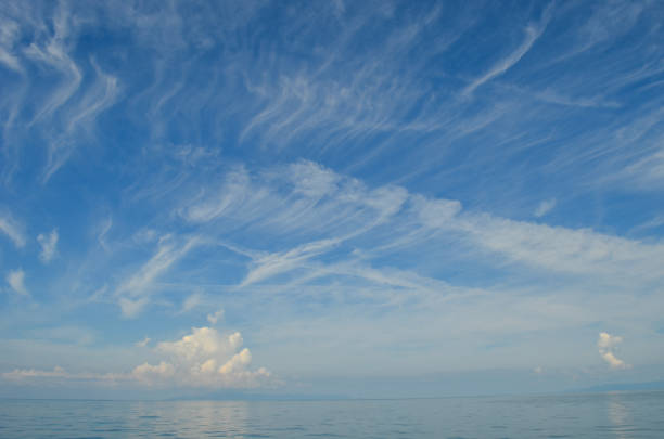istock clear blue sky near the water 1400853604