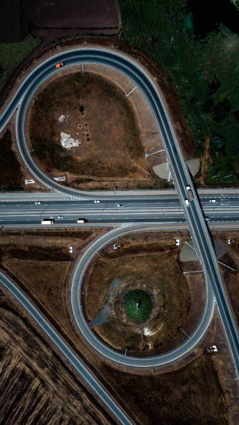 istock Road junction of the freeway. Highway roads 1400855842