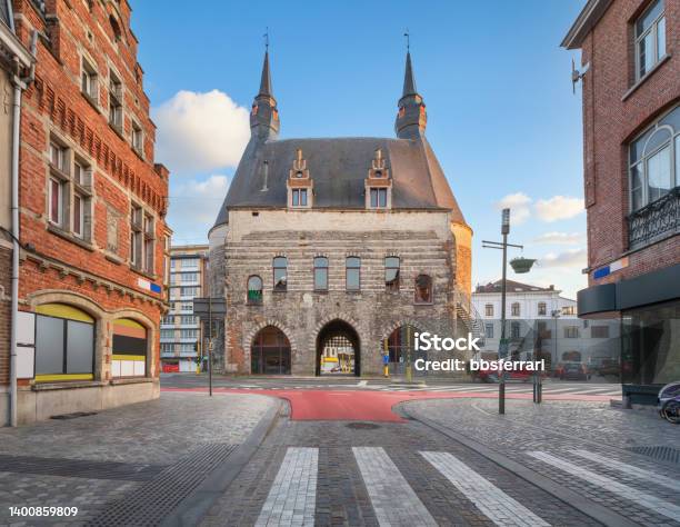 Historic Brusselpoort Gate In Mechelen Belgium Stock Photo - Download Image Now - Architecture, Belgian Royalty, Belgium