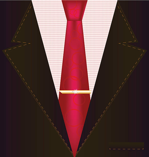 hintergrund brown suit - brown necktie red gold stock-grafiken, -clipart, -cartoons und -symbole