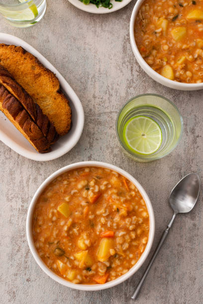 istock Soup with barley and sauerkraut 1400861256